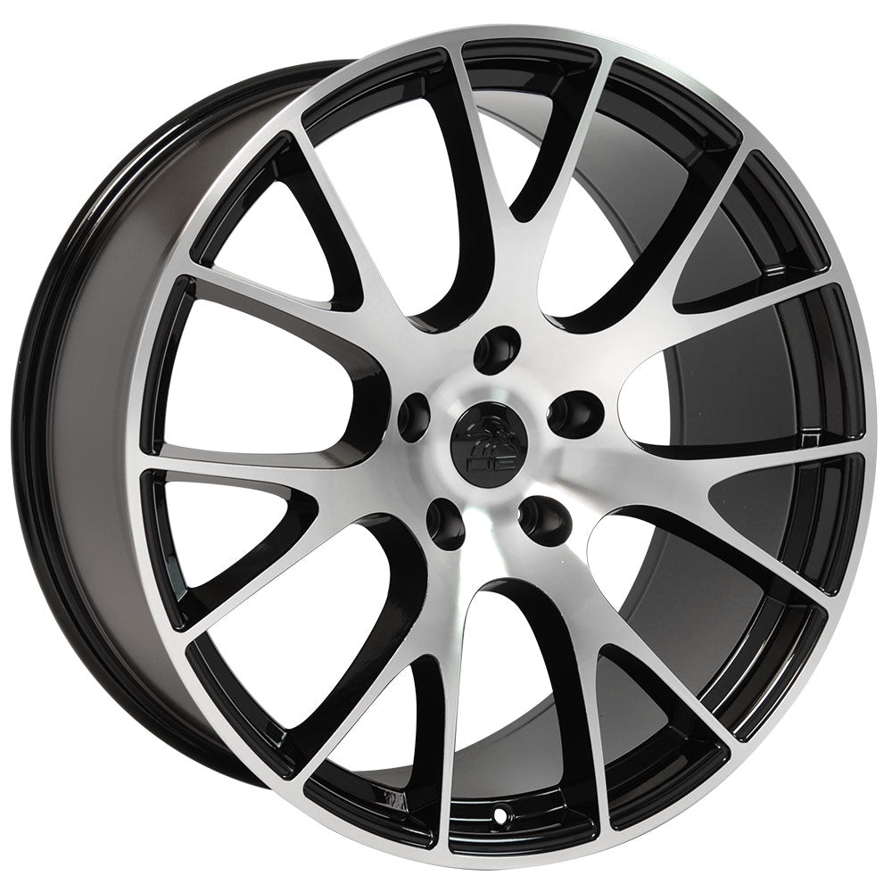 20" Rim Fits Dodge Charger Challenger Hellcat Wheel DG15 20x10 Black Machined
