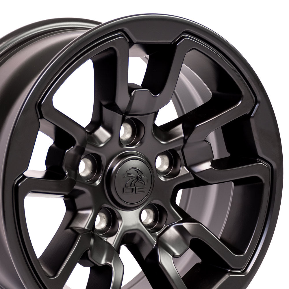 17" Rim fits Dodge RAM Rebel Style Satin Blk 17x8 Wheel Hollander 2553