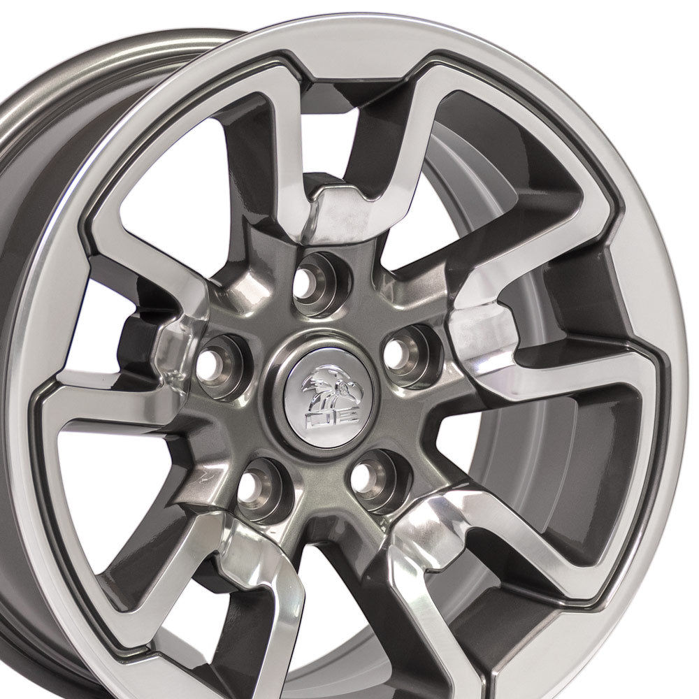 17" Rim fits Dodge RAM Rebel Style Polished w/Anthracite 17x8