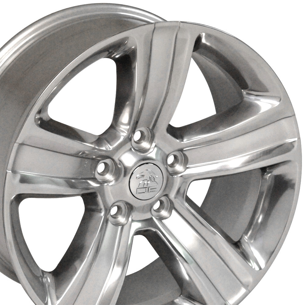 20" Fits Dodge - Ram 15 Style Wheel - Polished w/ Silver Inlay 20x9