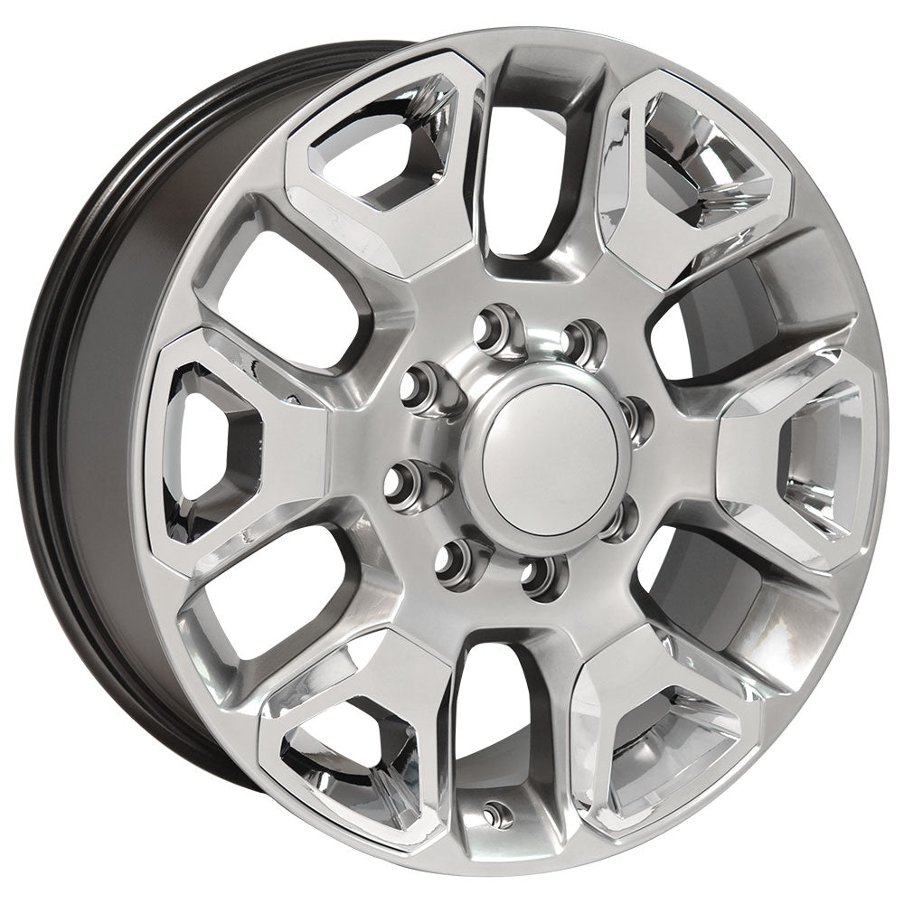 20" fits Dodge - 2500-3500 Wheel - Hyper Silver with Chrome Inserts 20x8