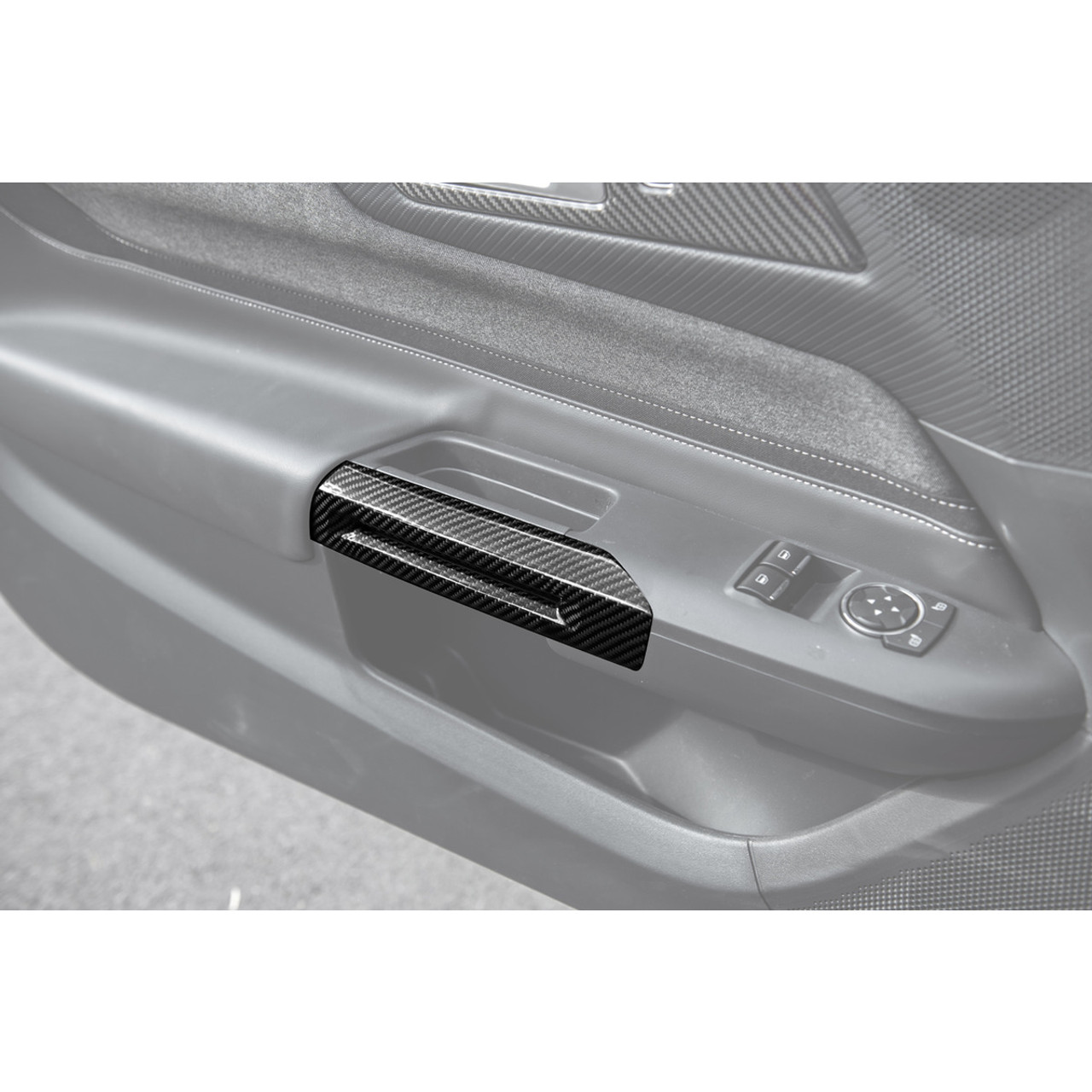 EOS Side Door Inner Armrest Panel Trim Cover, Carbon Fiber :: 2024-2025 Ford Mustang