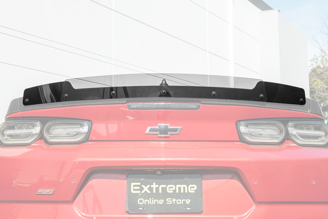EOS Rear Spoiler Wickerbill Extension, Smoked :: 2016-2024 Camaro SS 1LE w/ Rear Decklid Spoiler