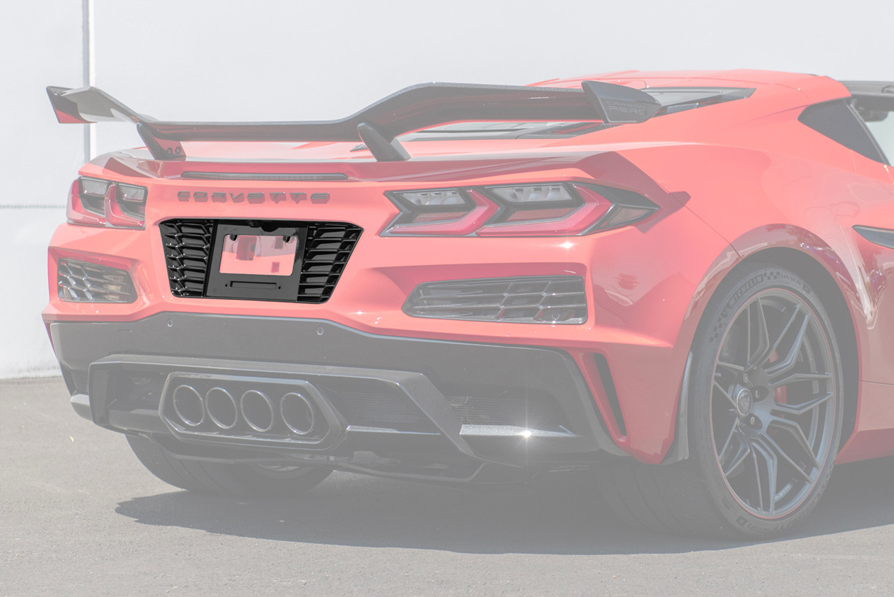 EOS License Plate Backing Cover, Carbon Flash Metallic :: 2023-2025 C8 Corvette Z06 & E-Ray
