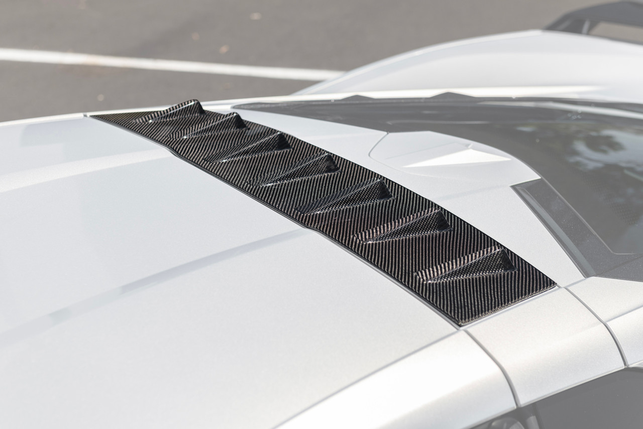 EOS Rear Roof Vortex Generator Spoiler, Carbon Fiber :: 2020-2025 C8 Corvette Coupe