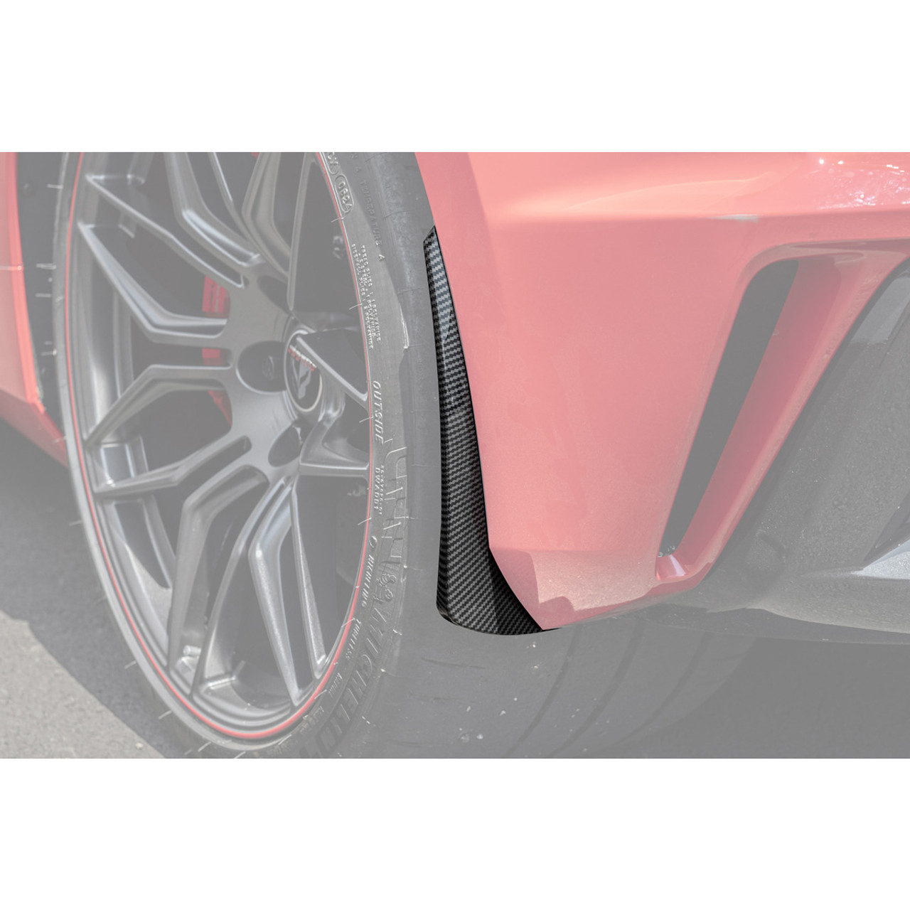 EOS XL Extended Rear Splash Guards, Hydro-Dipped Carbon Fiber :: 2023-2025 C8 Corvette Z06 & E-Ray