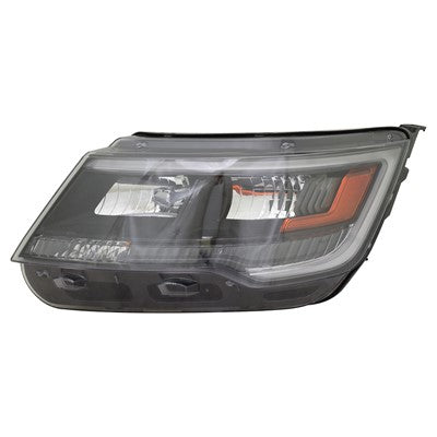 2018 Ford Explorer Sport Front Driver Side Replacement Halogen/LED Headlight Lens and Housing ARSWLFO2518131C