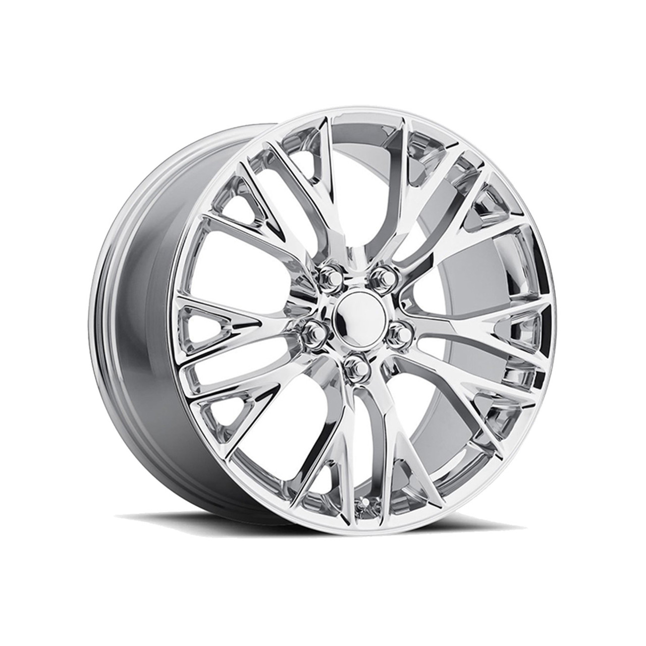 FR 22 Z06 Replica Front Wheel, Chrome, 19x10 :: 2006-2019 Corvette ZR1, Z06 & Grand Sport