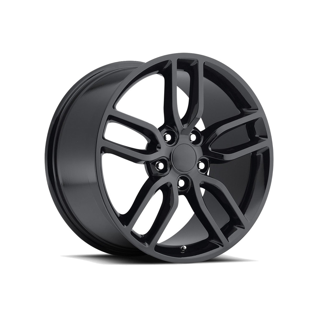 FR 26 Z51 Replica Rear Wheel, Gloss Black, 19x10 :: 2005-2019 Corvette Stingray
