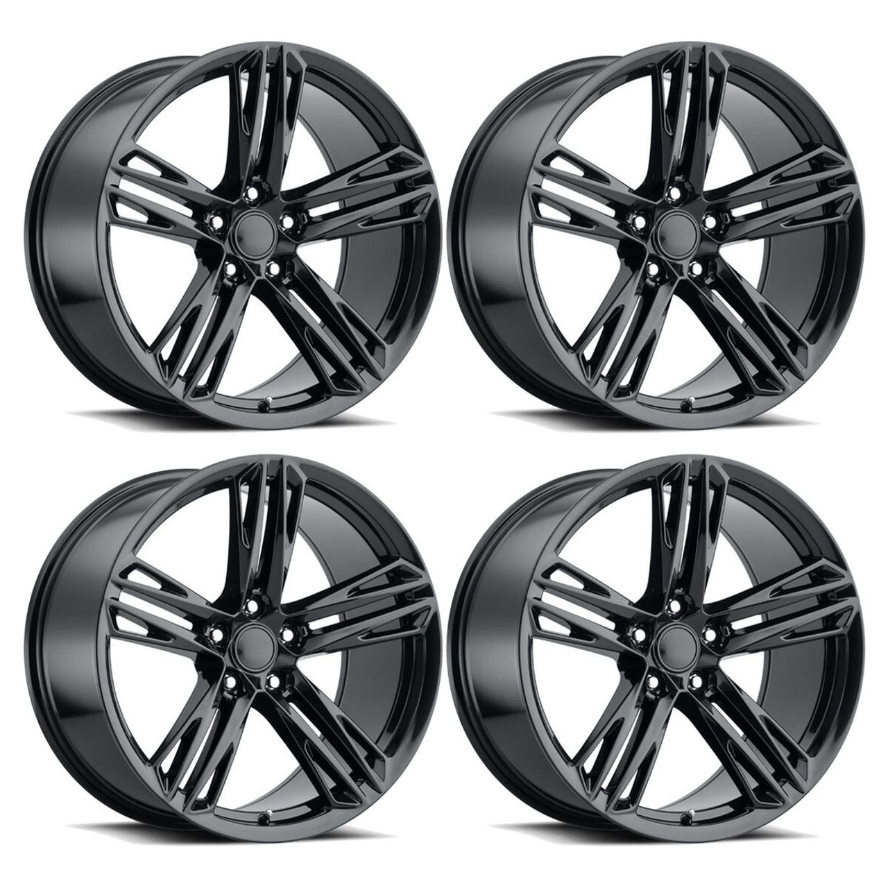 FR 35F ZL1 1LE Replica Wheel Set, Satin Black, 20x10 & 20x11 :: 2010-2024 Camaro