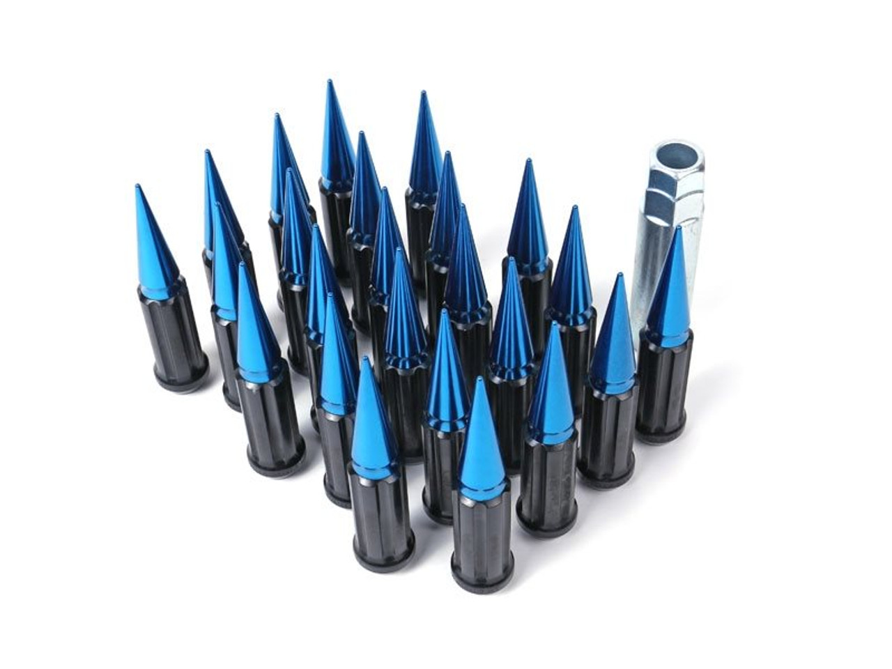Gorilla Spike Lug Nuts, 14mm x 1.5, Blue Spike :: 2014-2025 Silverado & GMC Sierra 1500