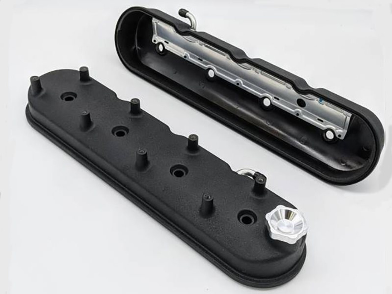 Granatelli Tall Valve Covers With Integral Angled Coil Mounts, Black Wrinkle Finish :: 2010-2015 Camaro SS, ZL1, & Z28