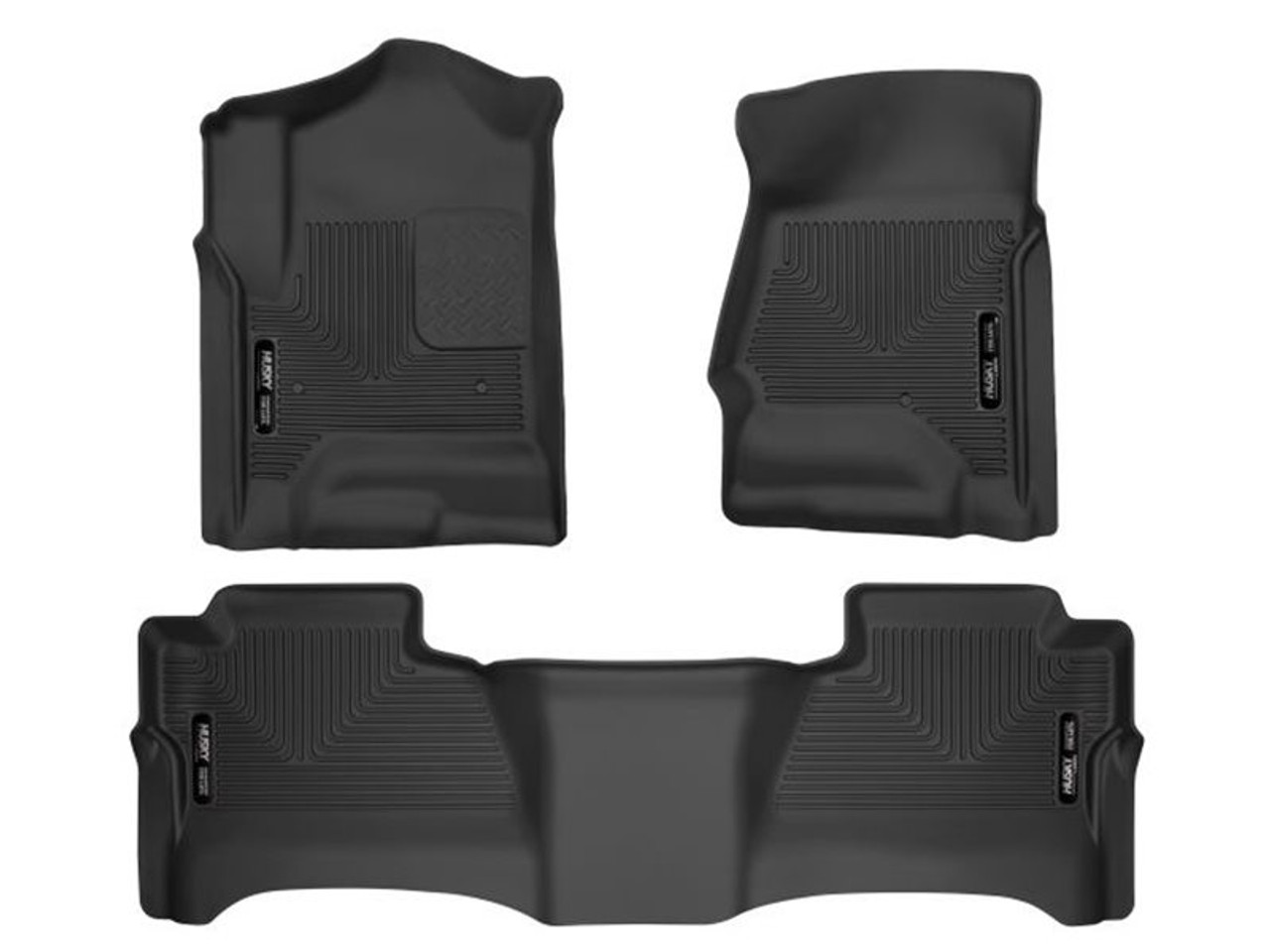 Husky Liners WeatherBeater Front & 2nd Seat Floor Liners, Black :: 2014-2018 Silverado & GMC Sierra 1500 Crew Cab