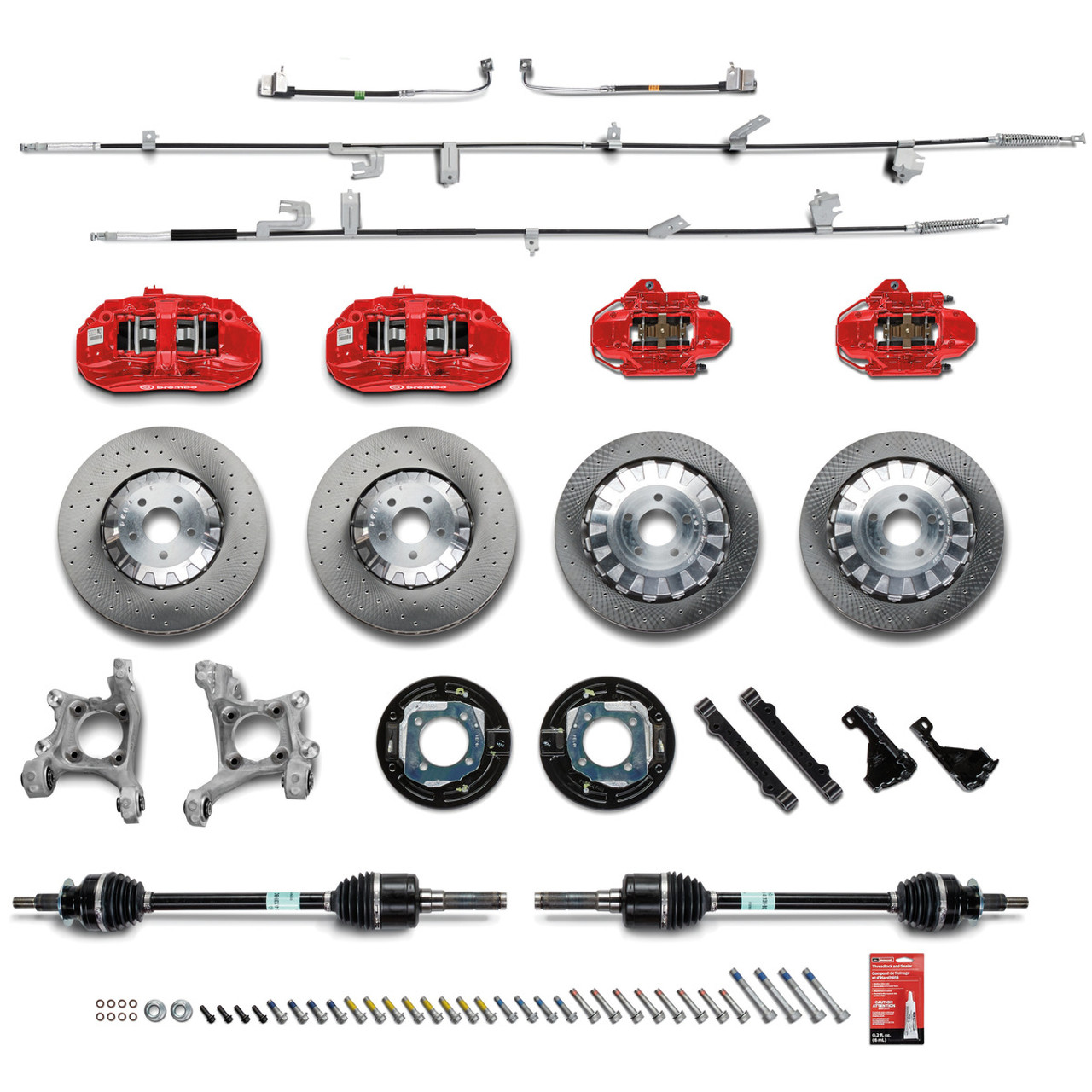 Ford Performance GT350R Brake Kit, Gloss Black :: 2015-2023 Ford Mustang GT & EcoBoost