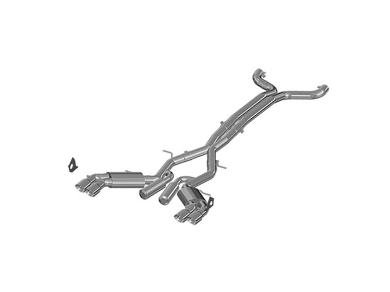 MBRP Armor Plus 3" Street Version Dual Cat-Back Exhaust System w/ 4" Quad Tips, T409 Stainless Steel :: 2016-2024 Camaro SS Manual Coupe, ZL1 Coupe