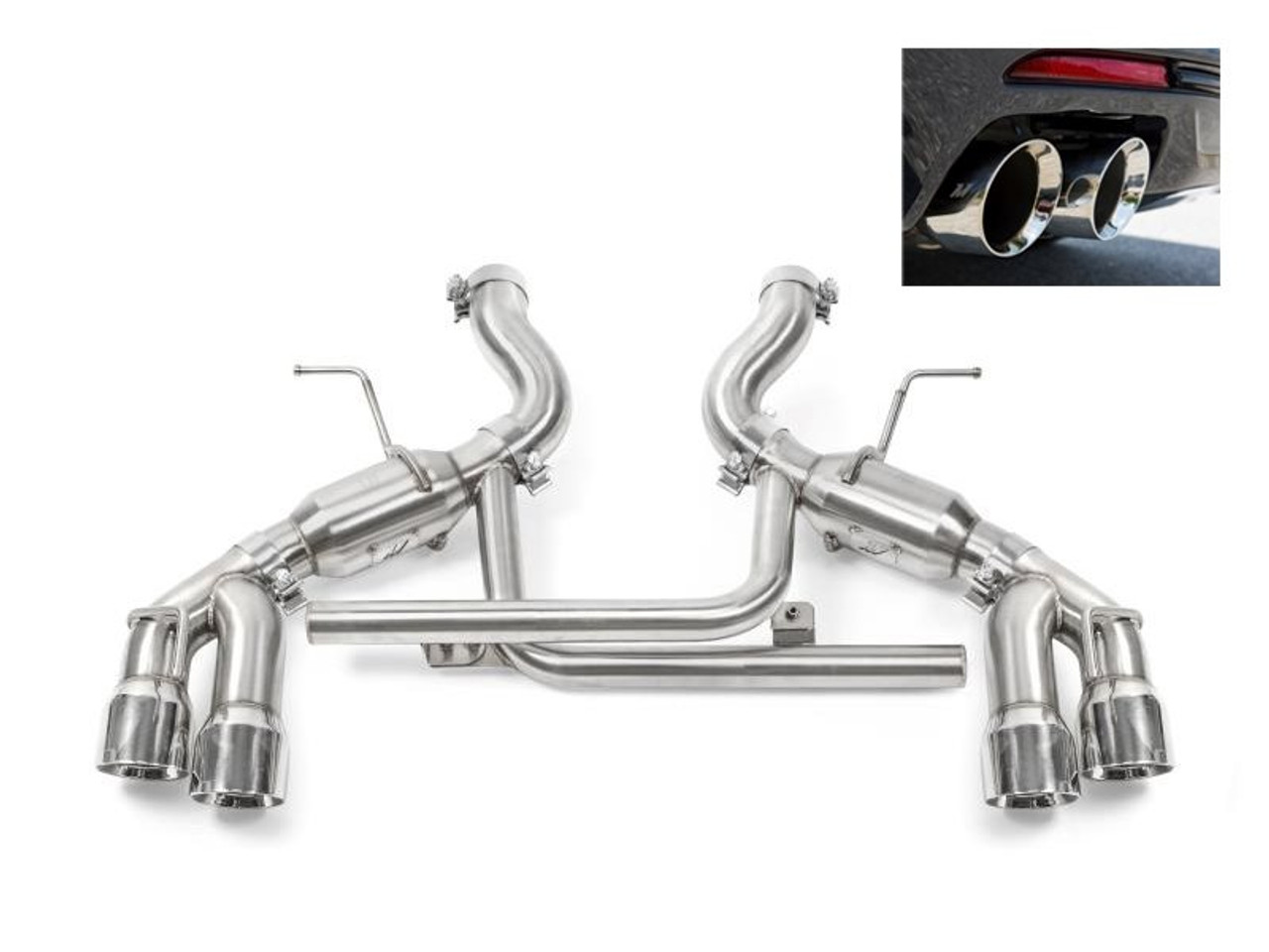 Mishimoto 3" Pro Axle-Back Exhaust System, 4" Quad Polished Tips :: 2016-2024 Camaro SS