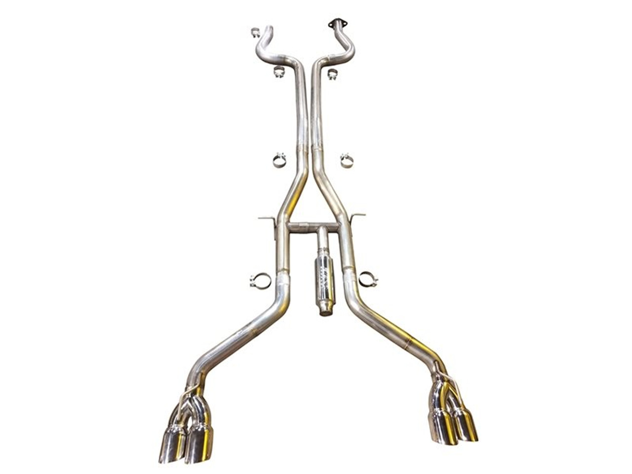 MRT 3" Version 3 Cat-Back Exhaust System, 4" Quad Polished Tips :: 2016-2024 Camaro SS