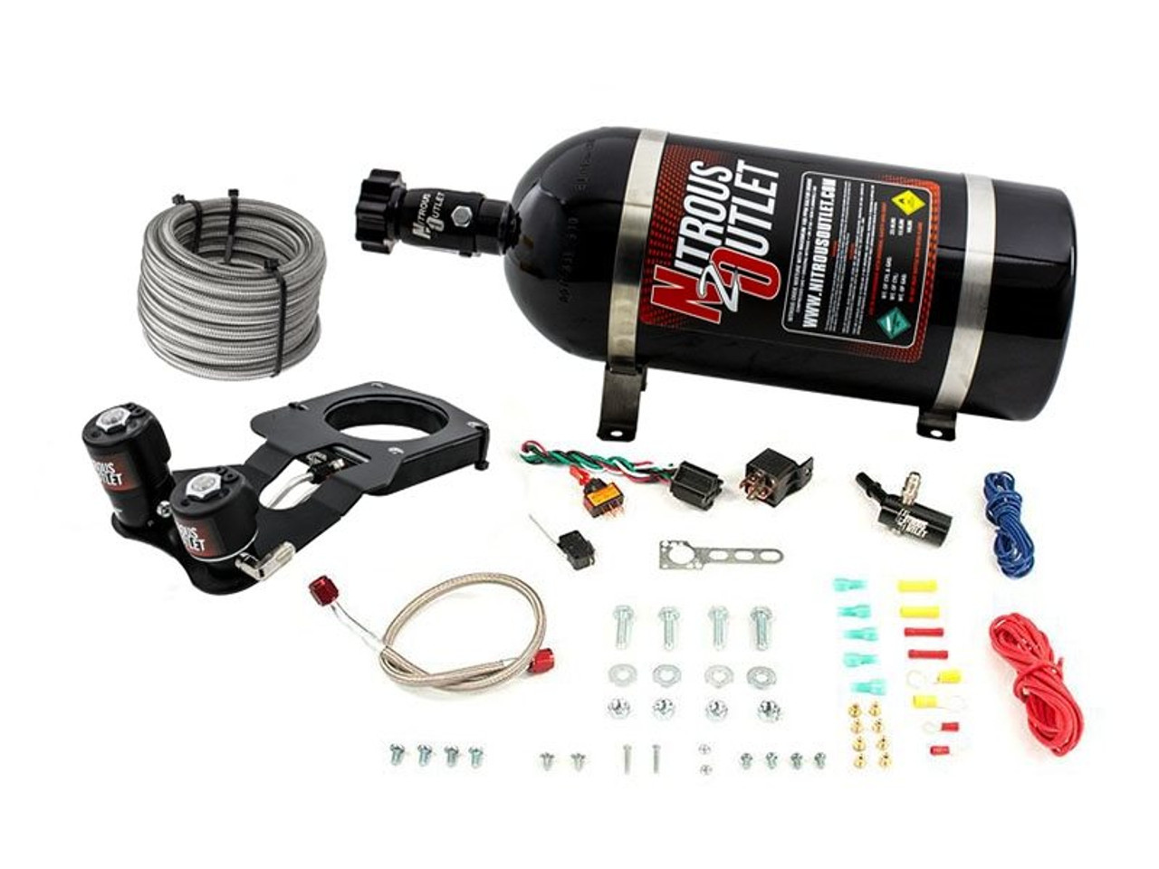 Nitrous Outlet Hardline Plate System, 12lb Composite Bottle :: 2014-2018 Silverado & GMC Sierra 1500 5.3L