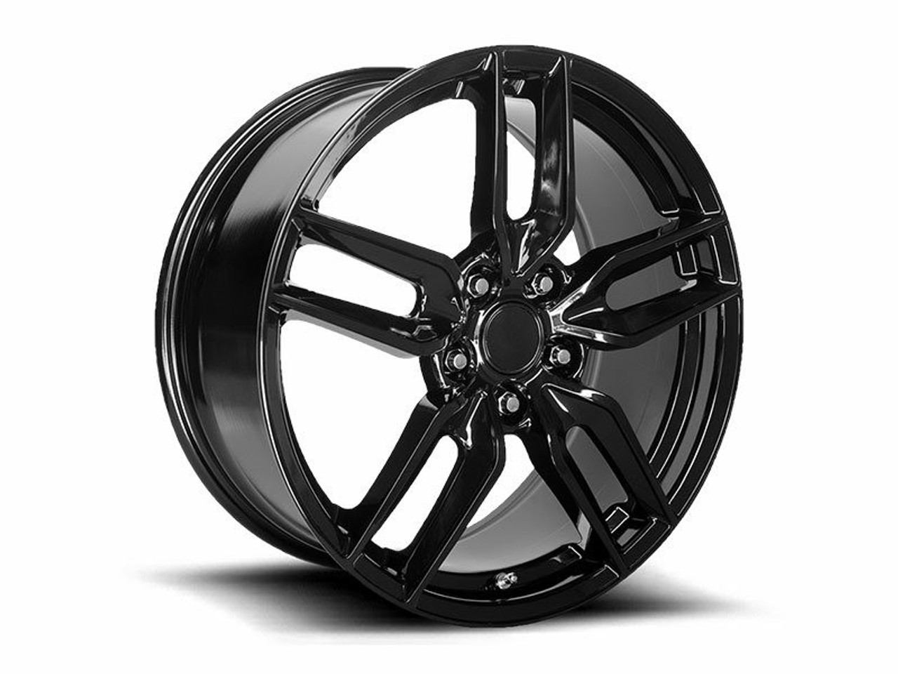 PR160 2015 C7 Replica Front Wheel, Gloss Black, 18x9.5:: 2014-2019 C7 Corvette Stingray