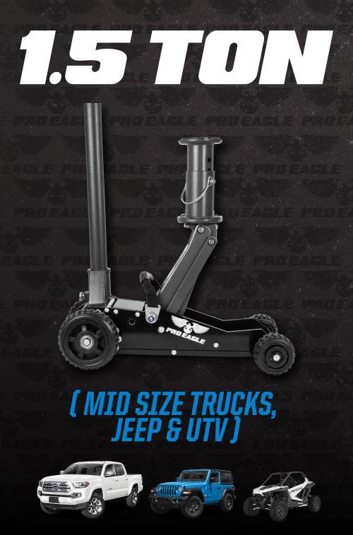 Pro Eagle 1.5-Ton "Talon" Big Wheel Jack