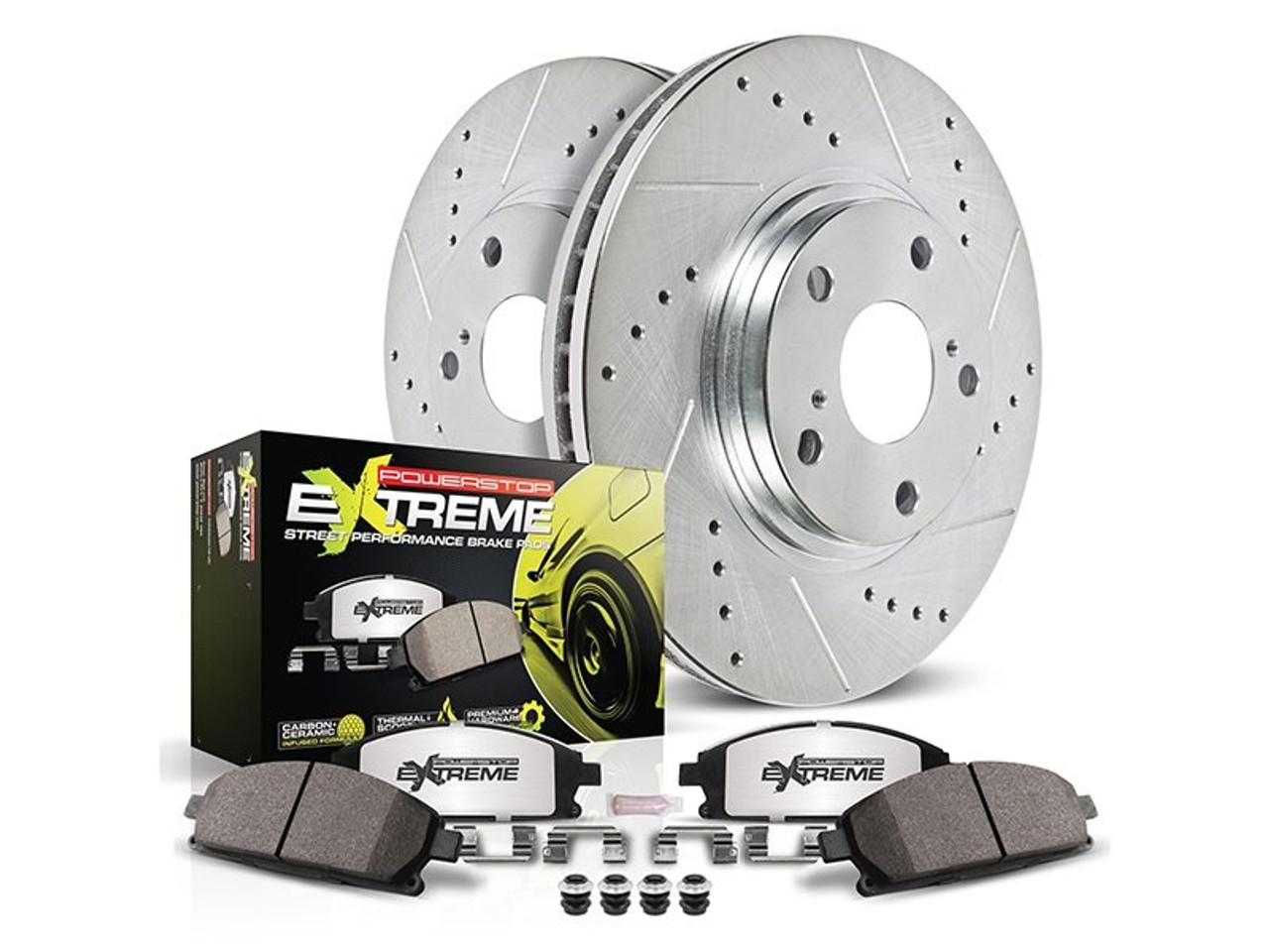 PowerStop Z26 Street Warrior Front Brake Upgrade Kit :: 2014-2019 Chevrolet C7 Corvette Stingray Z51
