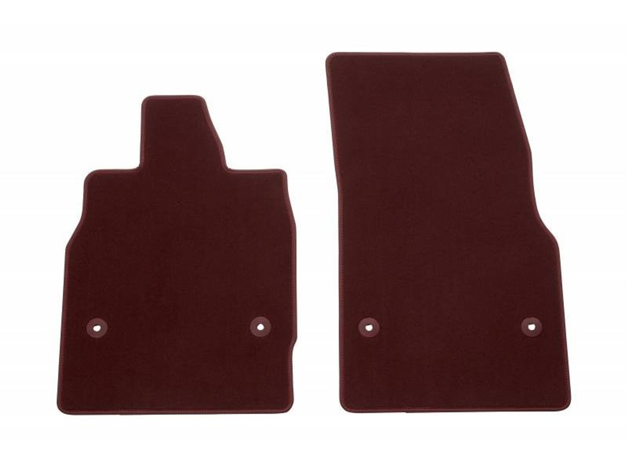 Chevrolet Carpeted Floor Mats, Front, Morello Red w/ Torch Red Binding :: 2020-2025 C8 Corvette