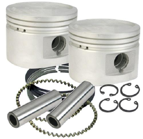S&S Cycle Piston Kit, 3 1/2" + .010 Oversize, Cast Stock Replacement Motorcycle Street - 920-0026