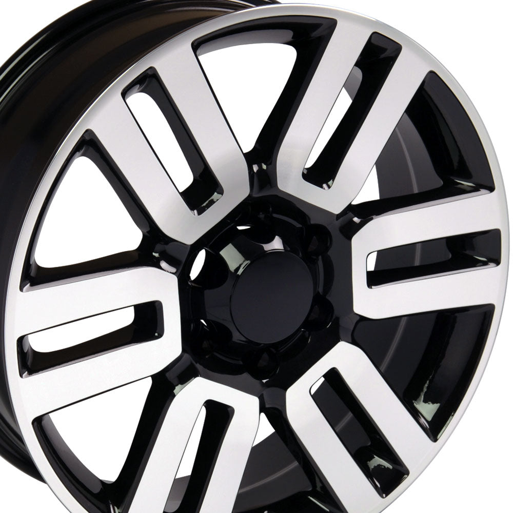 20" Fits Toyota - 4Runner Style Wheel - Black Mach'd Face 20x7