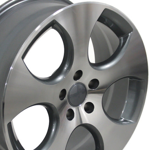 18" Fits VW Volkswagen - GTI Style Wheel - Gunmetal Mach'd Face 18x7.5
