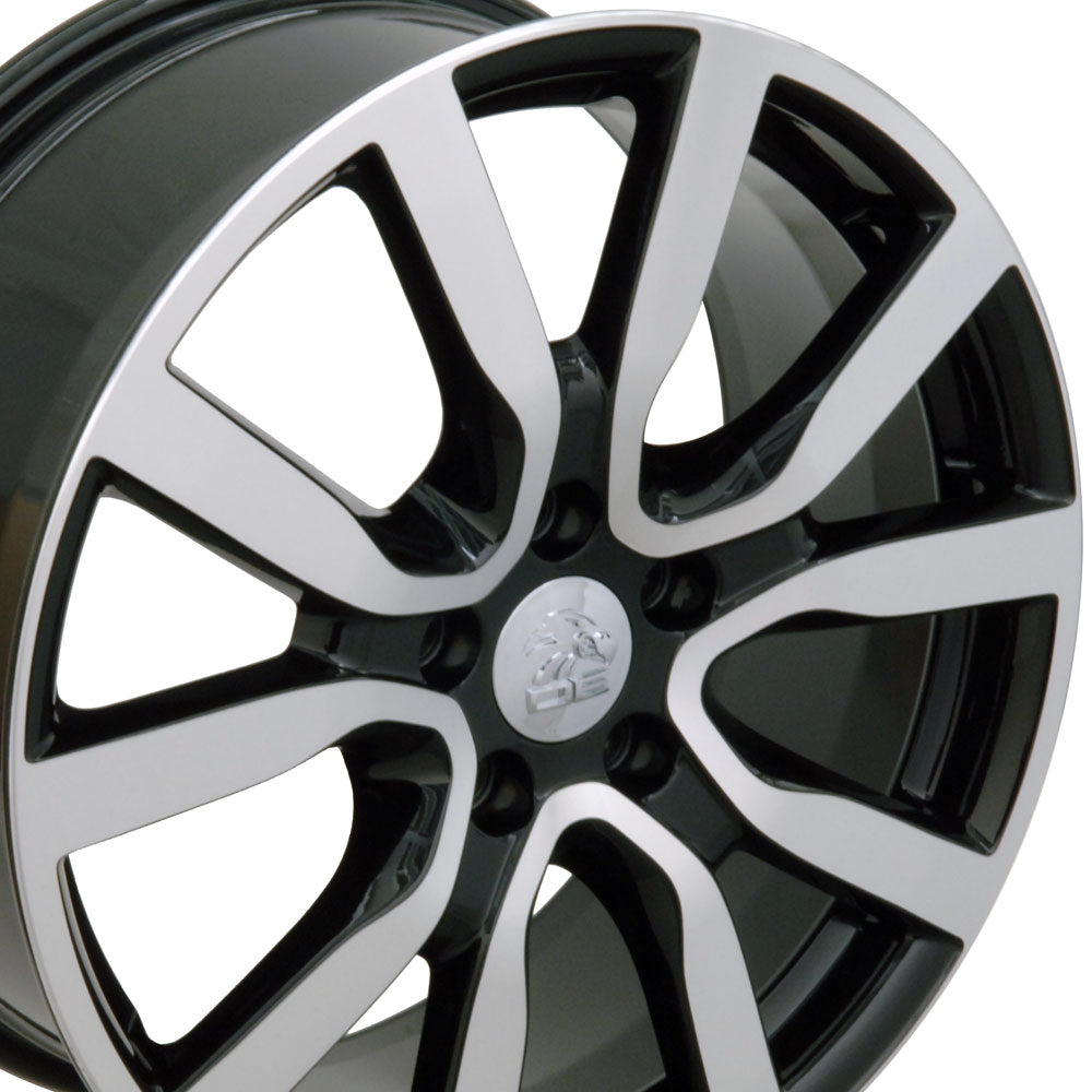 18" Fits VW Volkswagen - Golf Style Wheel - Black Mach'd Face 18x7.5