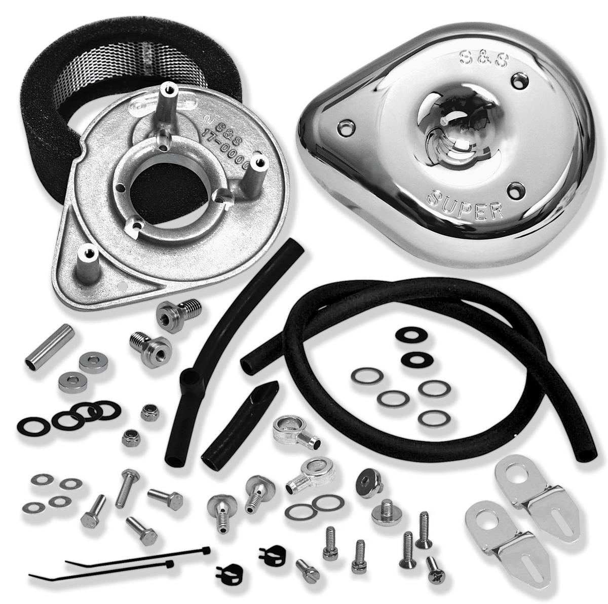 S&S Cycle Teardrop Air Cleaner Kit - Super E/G Motorcycle Street - 17-0404