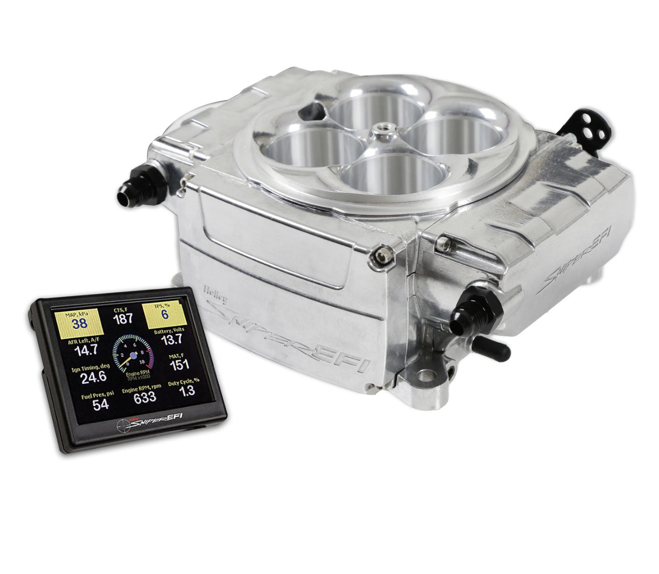 Holley Sniper 2 EFI - Self-Tuning Kit - Chrome 550-510-3XX
