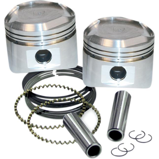 S&S Cycle 3 1/2in. Forged Piston Kit For Super Stock Heads - 0.005 Oversized Motorcycle Street - 92-20265