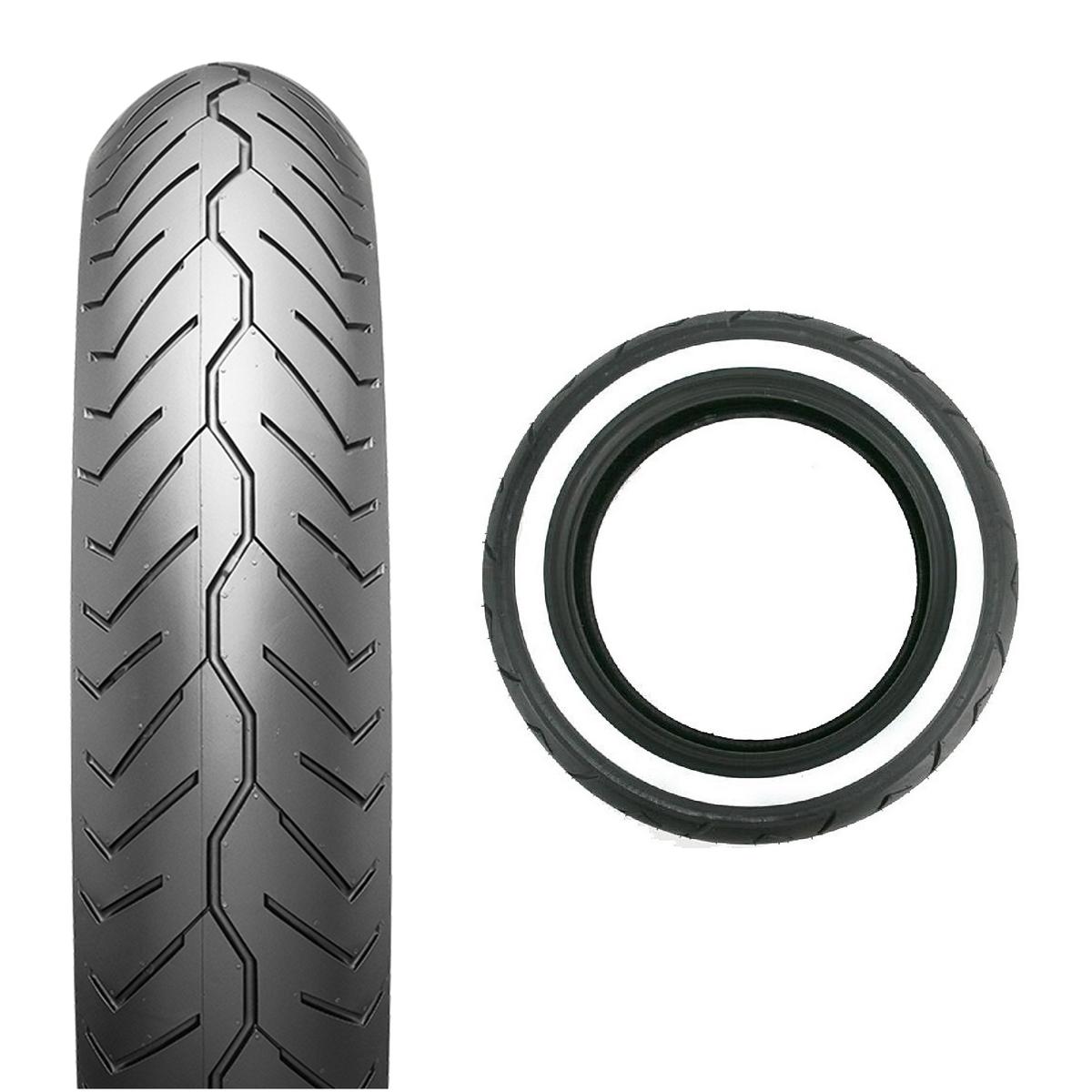 Bridgestone Exedra G721 130/90-16 Front Whitewall Motorcycle Street Tire