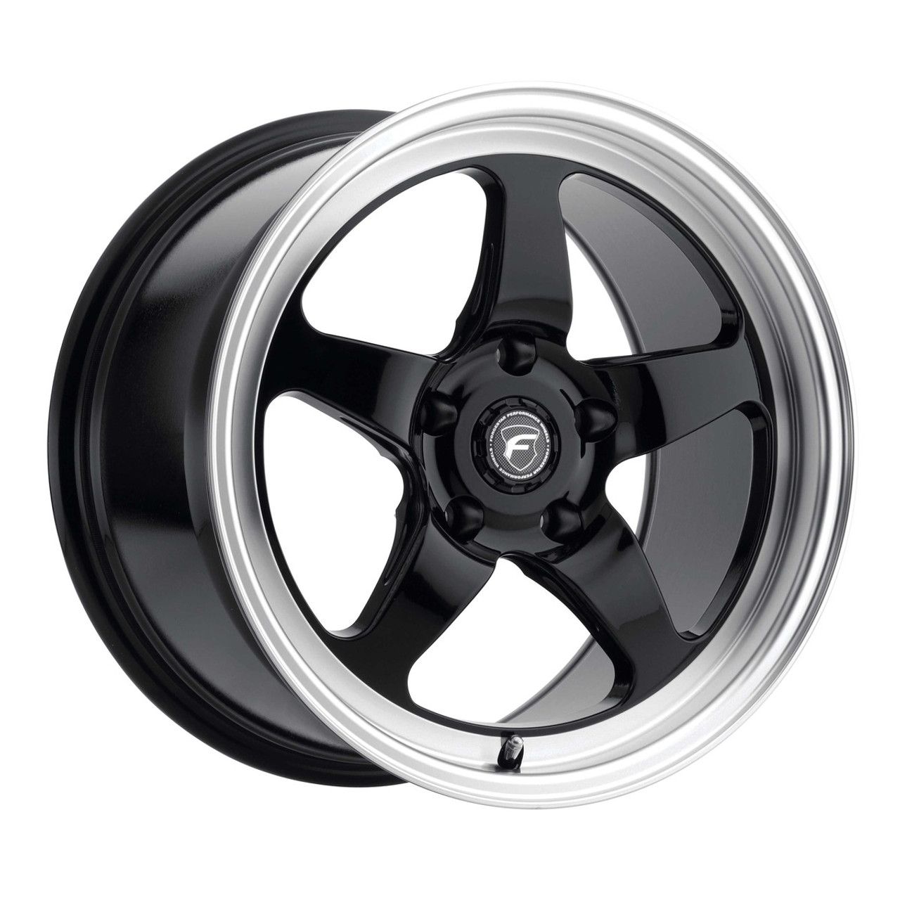 Forgestar D5 Drag Rear Wheel, 18x10, Gloss Black Machined :: 2015-2025 Ford Mustang