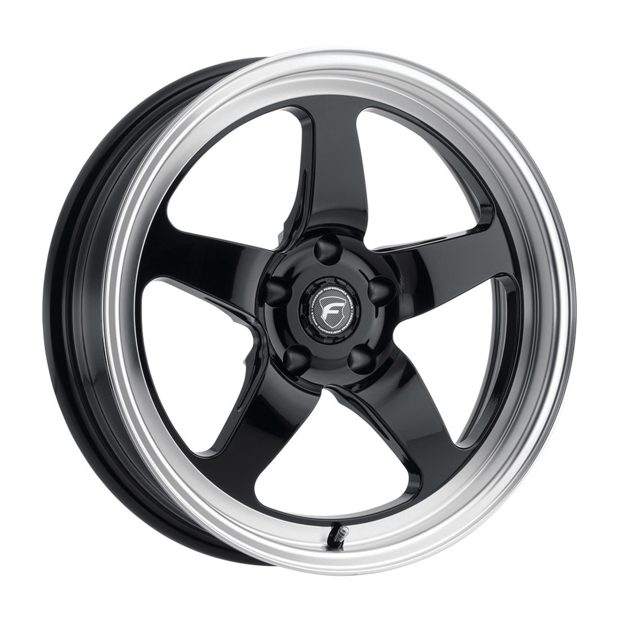 Forgestar D5 Drag Front Wheel, 18x5, Gloss Black Machined :: 2010-2024 Camaro