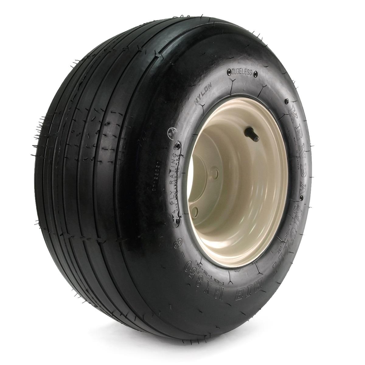Kenda K401 Rib 18-8.50-8 4-Ply 4/4 Tan 8X7 Wheel Golf Cart Wheel & Tire Assembly