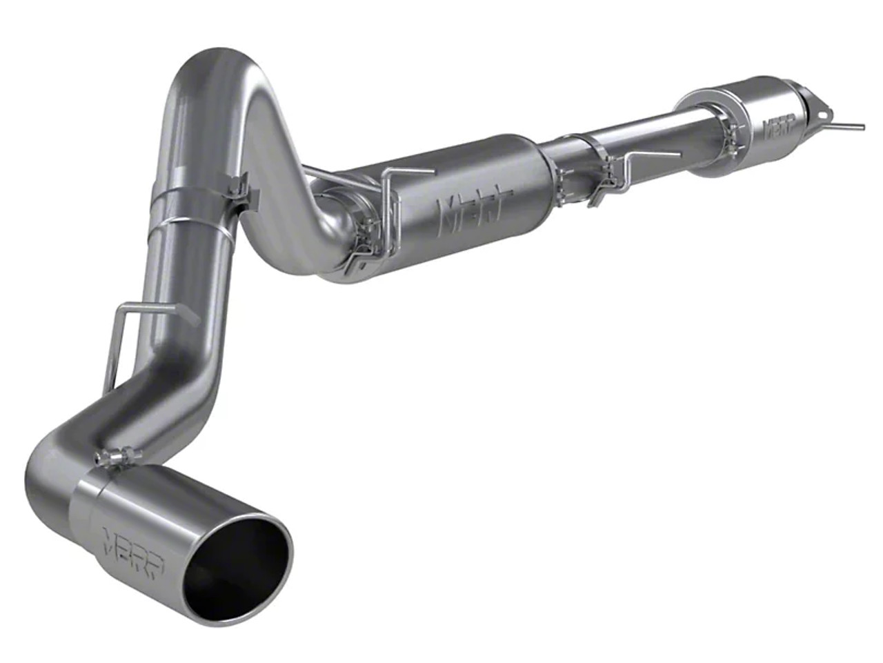 MBRP Armor Pro 4" Cat-Back Exhaust System w/ 5" Single Polished Tip, Single Side Exit :: 2020-2025 Silverado & GMC Sierra 2500HD, 3500HD V8 6.6L