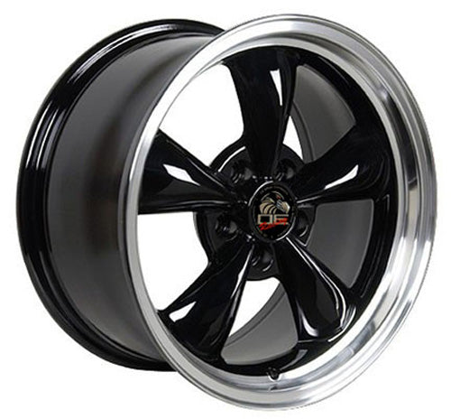 17" Fits Ford - Mustang Bullitt Wheel - Black Mach'd Lip 17x9