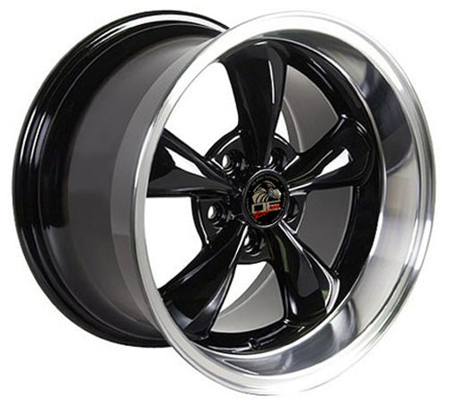 17" Fits Ford - Mustang Bullitt Wheel - Black Mach'd Lip 17x10.5
