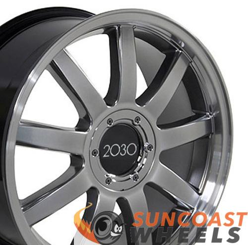 18" Fits Audi - RS4 Deep Dish Wheel - Hyper Silver Mach'd Lip 18x8