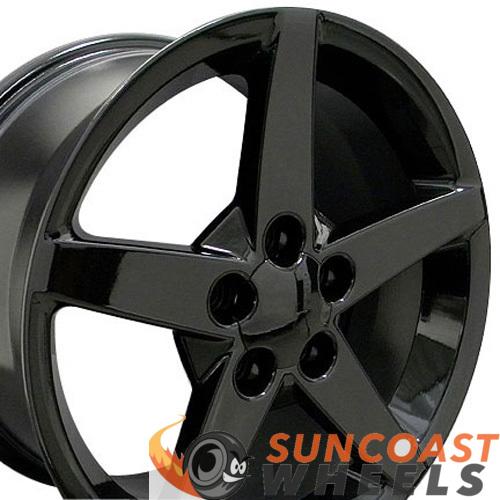 18" Fits Chevrolet - Corvette C6 Wheel - Black 18x9.5