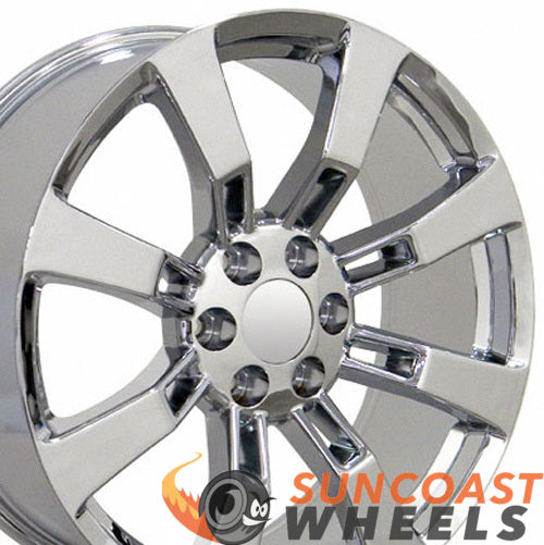 22" Fits Cadillac Wheel Escalade Rim - CA82 22x9 Chrome Escalade Wheel