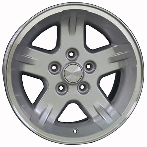 15" Fits Jeep - Wrangler Wheel - Silver Mach'd Lip 15x8