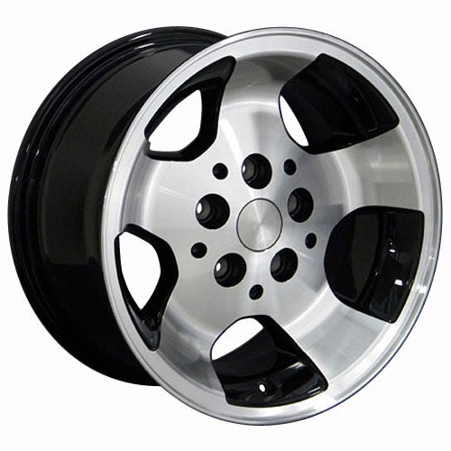 15" Fits Jeep - Wrangler Wheel - Black Mach'd Face 15x8