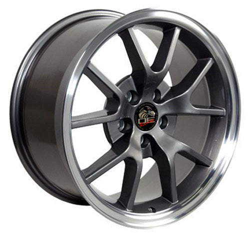 18" Fits Ford - Mustang FR5 Wheel - Anthracite Mach'd Lip 18x9