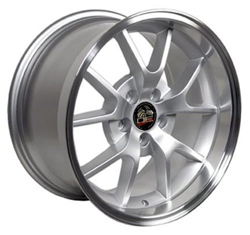 18" Fits Ford - Mustang FR5 Wheel - Silver Mach'd Lip 18x10