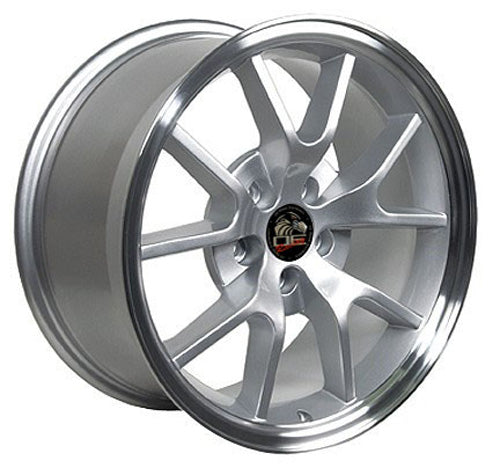18" Fits Ford - Mustang FR5 Wheel - Silver Mach'd Lip 18x9