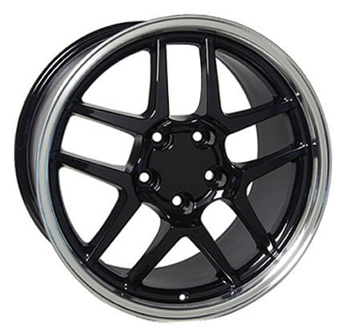 17" Fits Chevrolet - Corvette C5 Z6 Wheel - Black Mach'd Lip 17x9.5