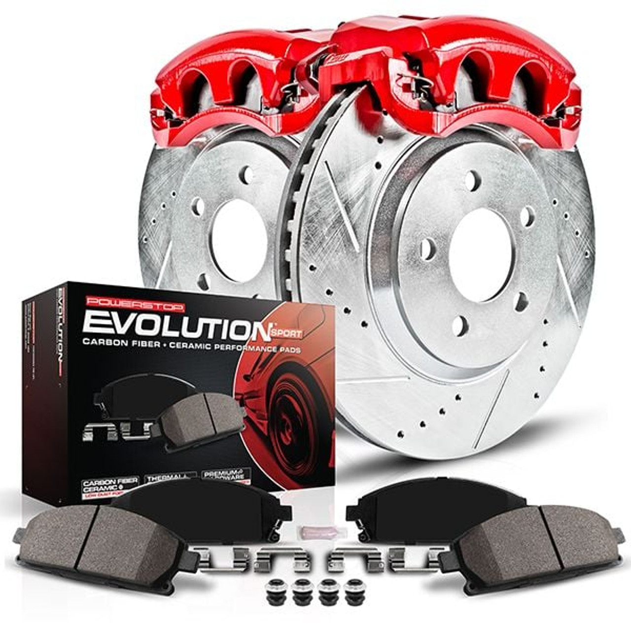PowerStop Z23 Evolution Sport Rear Brake Kit w/ Calipers :: 2015-2023 Ford Mustang GT, Ecoboost & Mach 1 w/ 4 & 6 Piston Front Calipers
